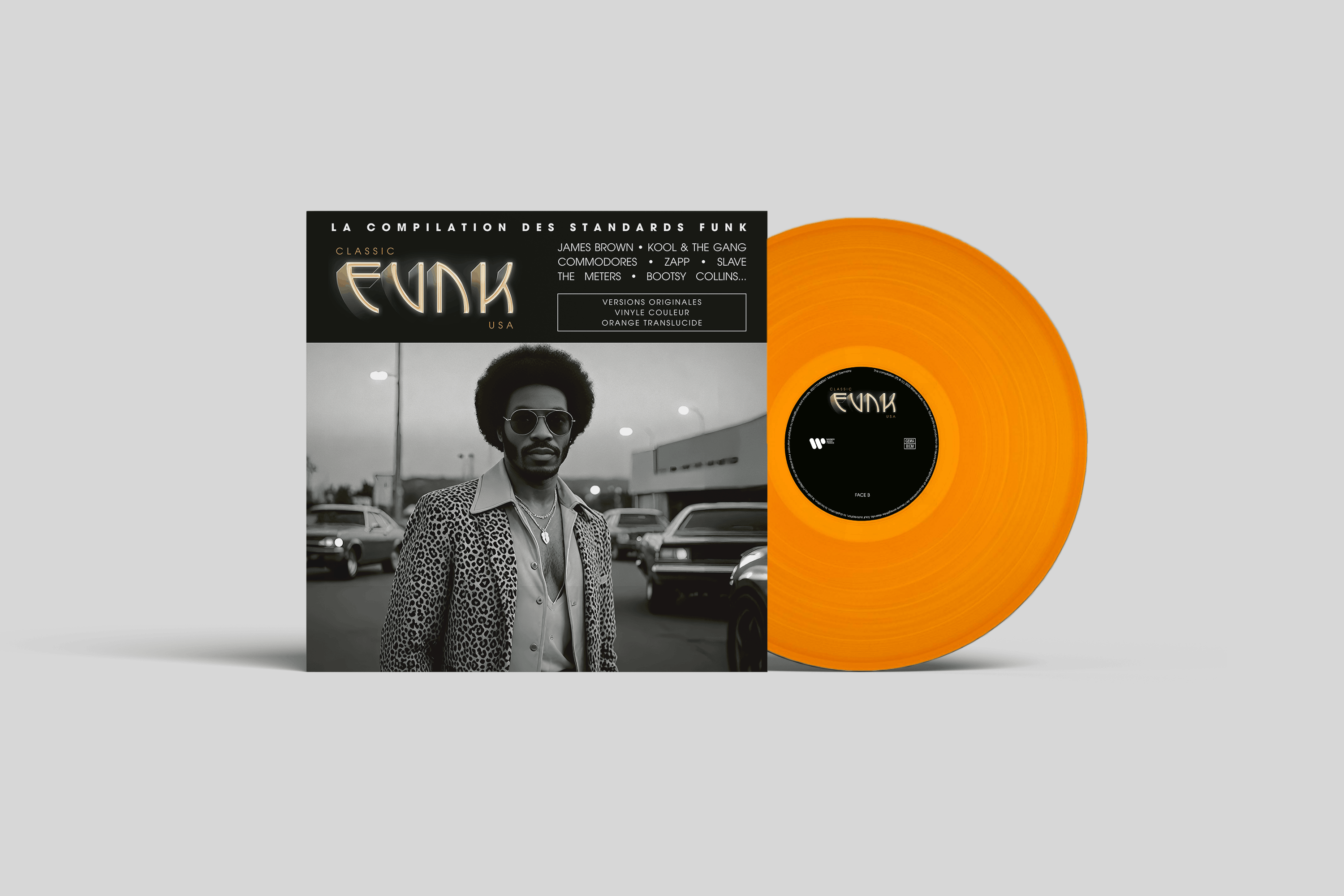 Funk compilation vinyl packaging design
